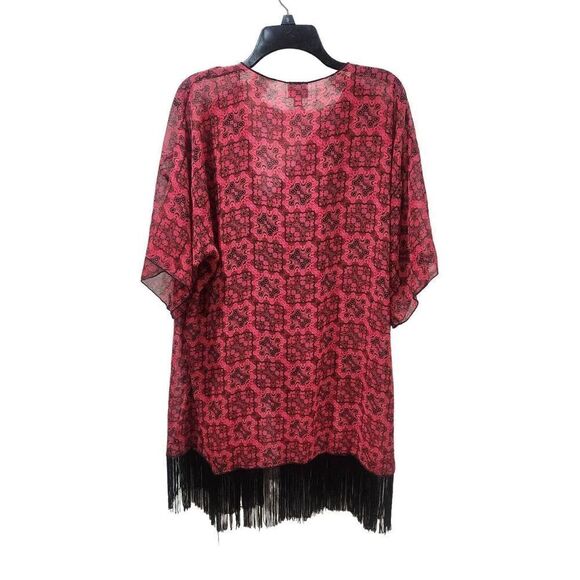 LulaRoe L Shawl Red - Picture 5 of 8